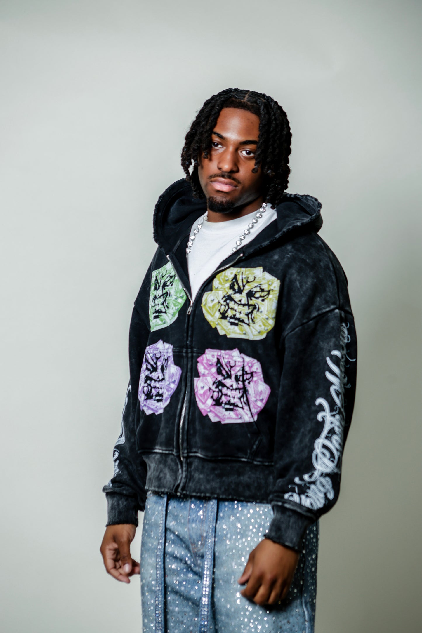 Angry Money Zip-Up Hoodie